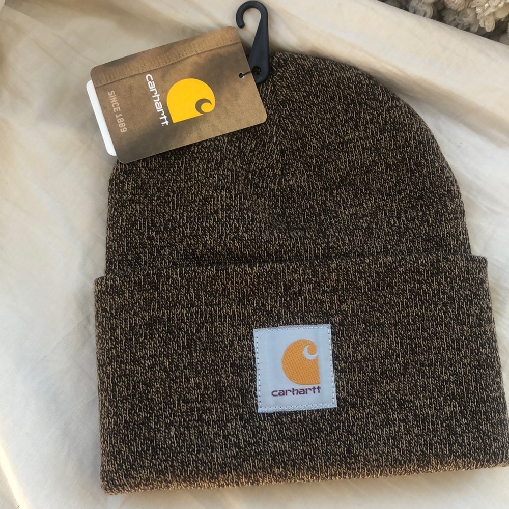 ⭐️CARHARTT BRWN &. BLACK hat CAP beanie …NEW - Picture 3 of 7